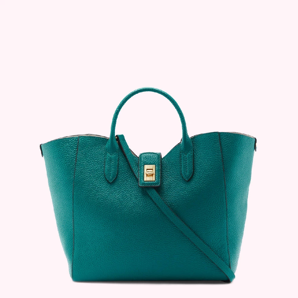 Lulu Guinness BAGS EMERALD LIP TURNLOCK MORTIMER HANDBAG 3 Lulu Guinness BAGS EMERALD LIP TURNLOCK MORTIMER HANDBAG