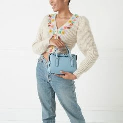 Lulu Guinness WEDGEWOOD LEATHER SMALL DYLAN HANDBAG BAGS