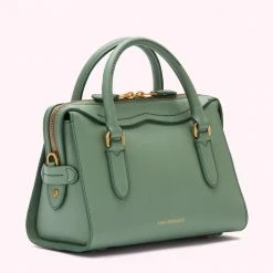 Lulu Guinness SAGE LEATHER SMALL DYLAN HANDBAG BAGS 12 Lulu Guinness SAGE LEATHER SMALL DYLAN HANDBAG BAGS