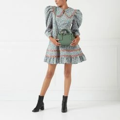 Lulu Guinness SAGE LEATHER SMALL DYLAN HANDBAG BAGS 16 Lulu Guinness SAGE LEATHER SMALL DYLAN HANDBAG BAGS