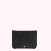 Lulu Guinness BLACK LEATHER AVA POCHETTE