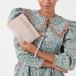 Lulu Guinness Pink, Forever BLUSH LEATHER AVA POCHETTE