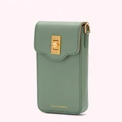 Lulu Guinness SAGE LEATHER RITA CROSSBODY MINI BAG BAGS