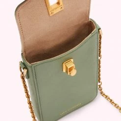 Lulu Guinness SAGE LEATHER RITA CROSSBODY MINI BAG BAGS