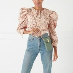 Lulu Guinness SAGE LEATHER RITA CROSSBODY MINI BAG BAGS