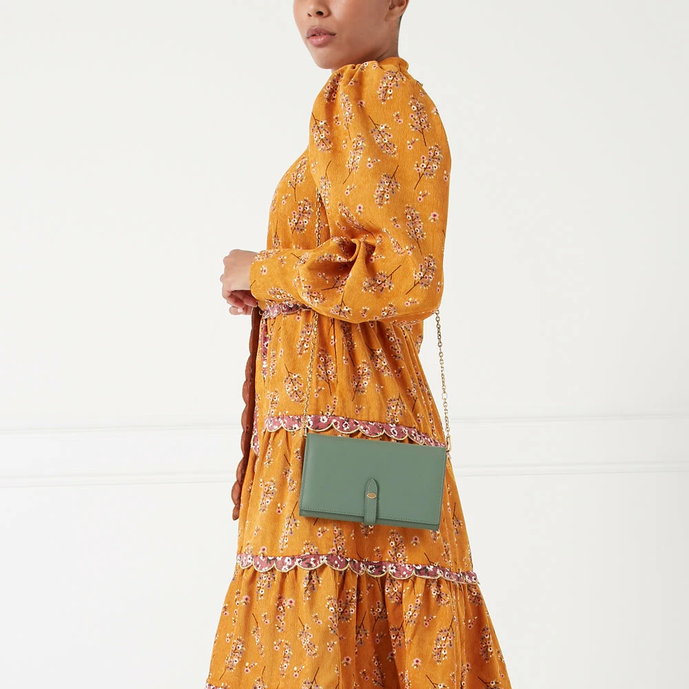 Lulu Guinness BAGS SAGE JUNIPER CHAIN WALLET 9 Lulu Guinness BAGS SAGE JUNIPER CHAIN WALLET