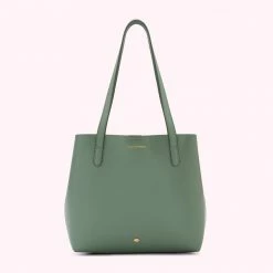 Lulu Guinness BAGS SAGE LEATHER SMALL IVY TOTE BAG