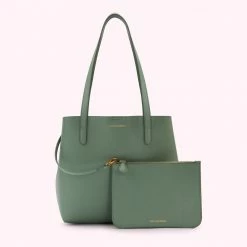Lulu Guinness BAGS SAGE LEATHER SMALL IVY TOTE BAG