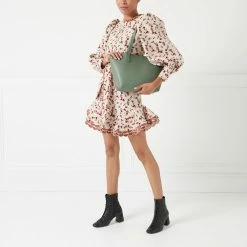 Lulu Guinness BAGS SAGE LEATHER SMALL IVY TOTE BAG