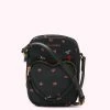 Lulu Guinness BLACK I LOVE LULU DAVIS CROSSBODY BAG BAGS