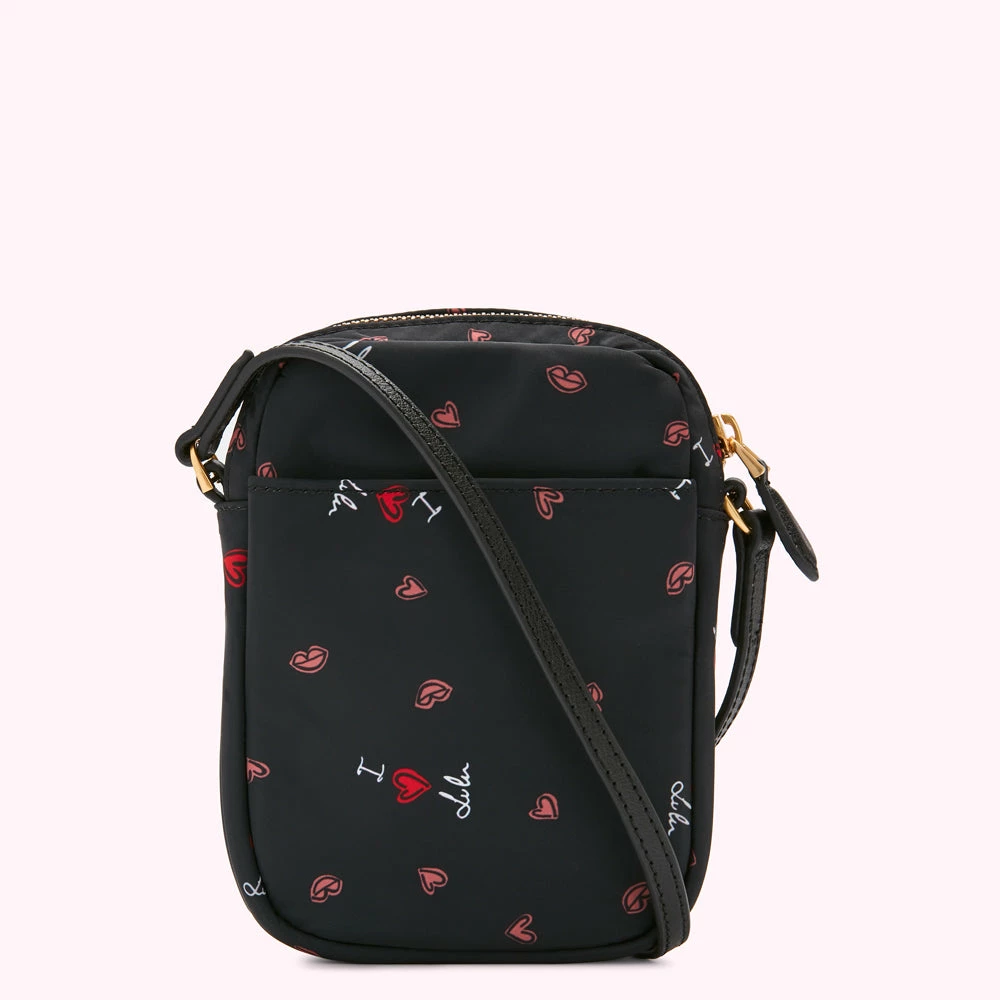 Lulu Guinness BLACK I LOVE LULU DAVIS CROSSBODY BAG BAGS 4 Lulu Guinness BLACK I LOVE LULU DAVIS CROSSBODY BAG BAGS