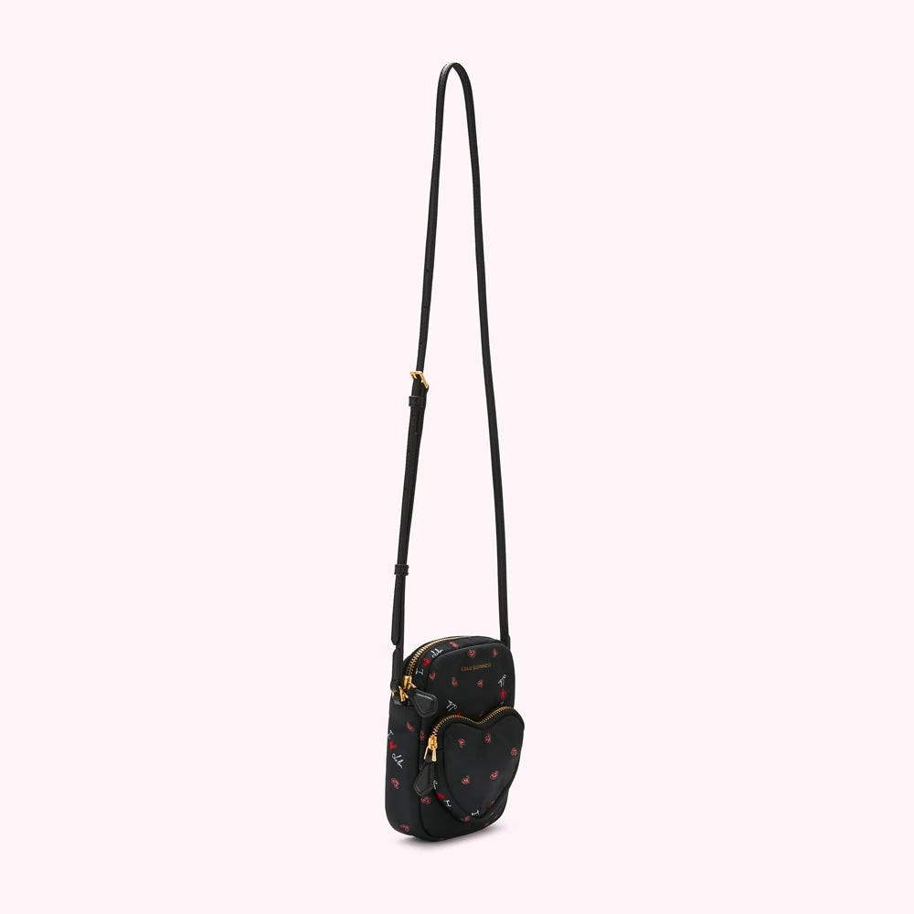 Lulu Guinness BLACK I LOVE LULU DAVIS CROSSBODY BAG BAGS 5 Lulu Guinness BLACK I LOVE LULU DAVIS CROSSBODY BAG BAGS