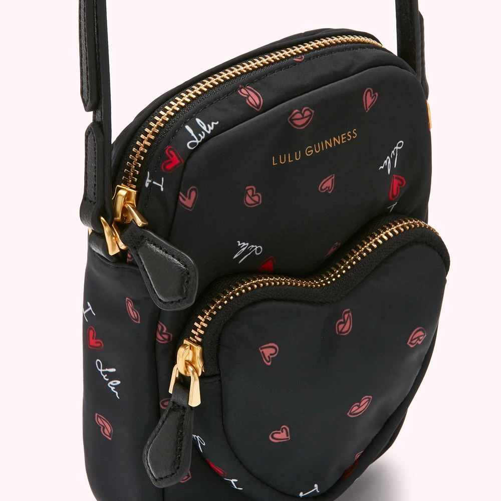 Lulu Guinness BLACK I LOVE LULU DAVIS CROSSBODY BAG BAGS 6 Lulu Guinness BLACK I LOVE LULU DAVIS CROSSBODY BAG BAGS