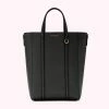 Lulu Guinness BLACK LEATHER I LOVE LULU GARBO TOTE BAG BAGS