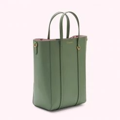 Lulu Guinness BAGS SAGE LEATHER I LOVE LULU GARBO TOTE BAG