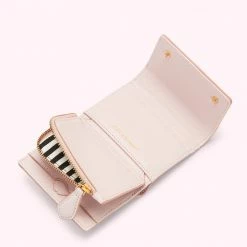 Lulu Guinness Pink, Forever BLUSH LEATHER JODIE WALLET
