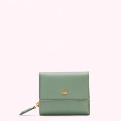 Lulu Guinness SAGE LEATHER JODIE WALLET ACCESSORIES