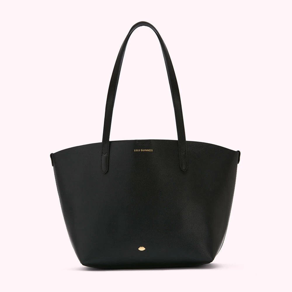Lulu Guinness BLACK LEATHER SMALL IVY TOTE BAG BAGS 3 Lulu Guinness BLACK LEATHER SMALL IVY TOTE BAG BAGS