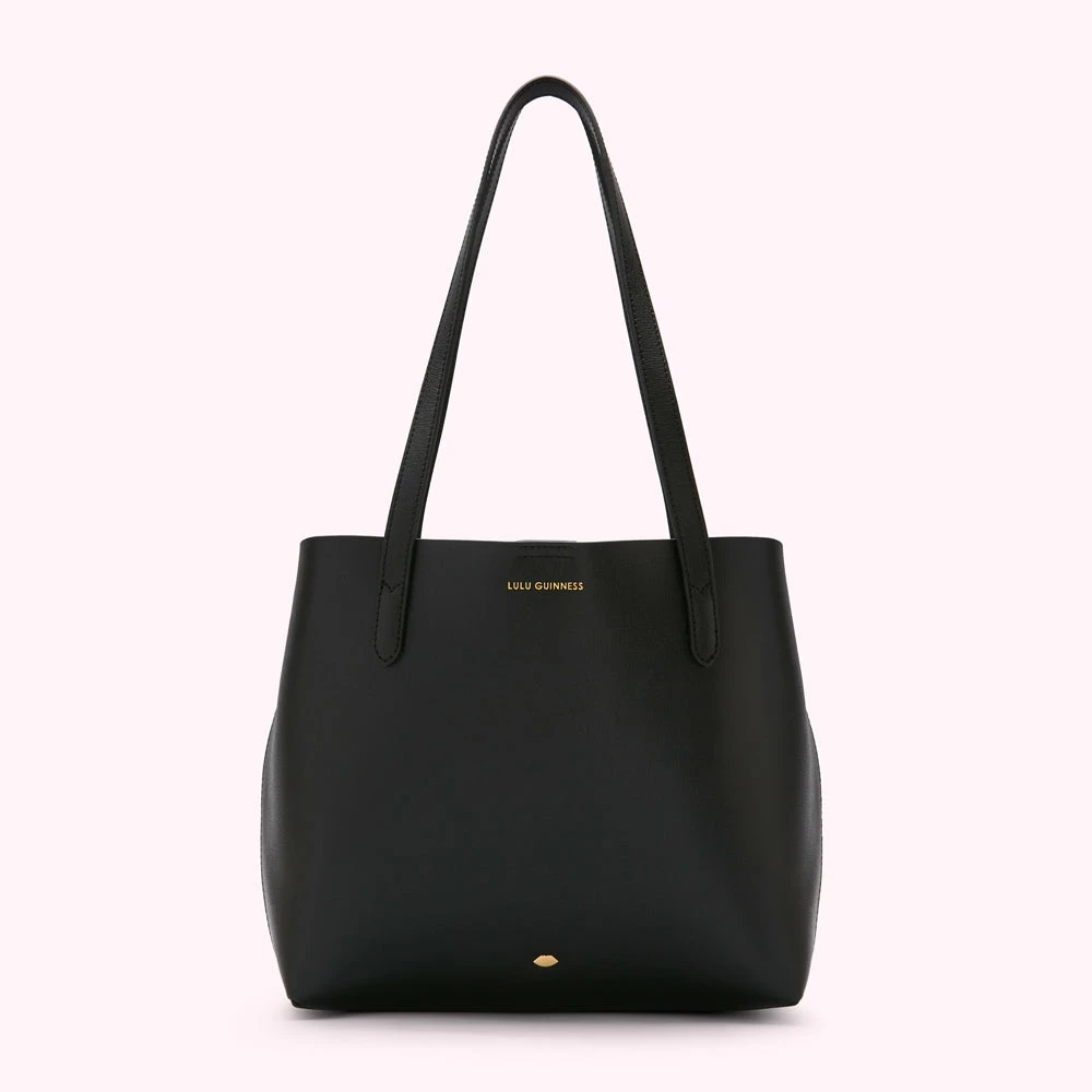 Lulu Guinness BLACK LEATHER SMALL IVY TOTE BAG BAGS 5 Lulu Guinness BLACK LEATHER SMALL IVY TOTE BAG BAGS