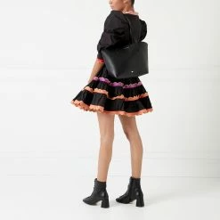 Lulu Guinness BLACK LEATHER SMALL IVY TOTE BAG BAGS 16 Lulu Guinness BLACK LEATHER SMALL IVY TOTE BAG BAGS