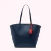Lulu Guinness NAVY MEDIUM AGNES TOTE BAG BAGS