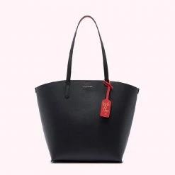Lulu Guinness BAGS BLACK MEDIUM AGNES TOTE BAG