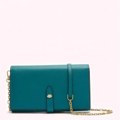 Lulu Guinness EMERALD JUNIPER CHAIN WALLET