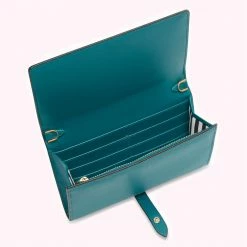 Lulu Guinness EMERALD JUNIPER CHAIN WALLET