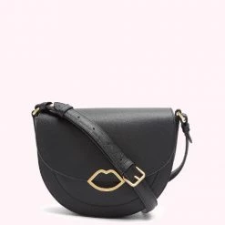 Lulu Guinness BAGS BLACK MEDIUM ESME SADDLE BAG