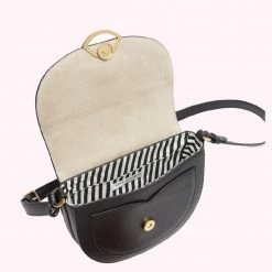 Lulu Guinness BAGS BLACK MEDIUM ESME SADDLE BAG
