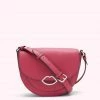 Lulu Guinness RASPBERRY MEDIUM ESME SADDLE BAG
