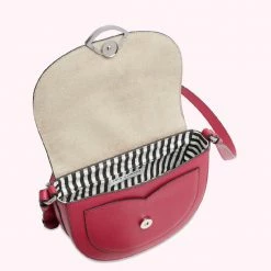 Lulu Guinness RASPBERRY MEDIUM ESME SADDLE BAG