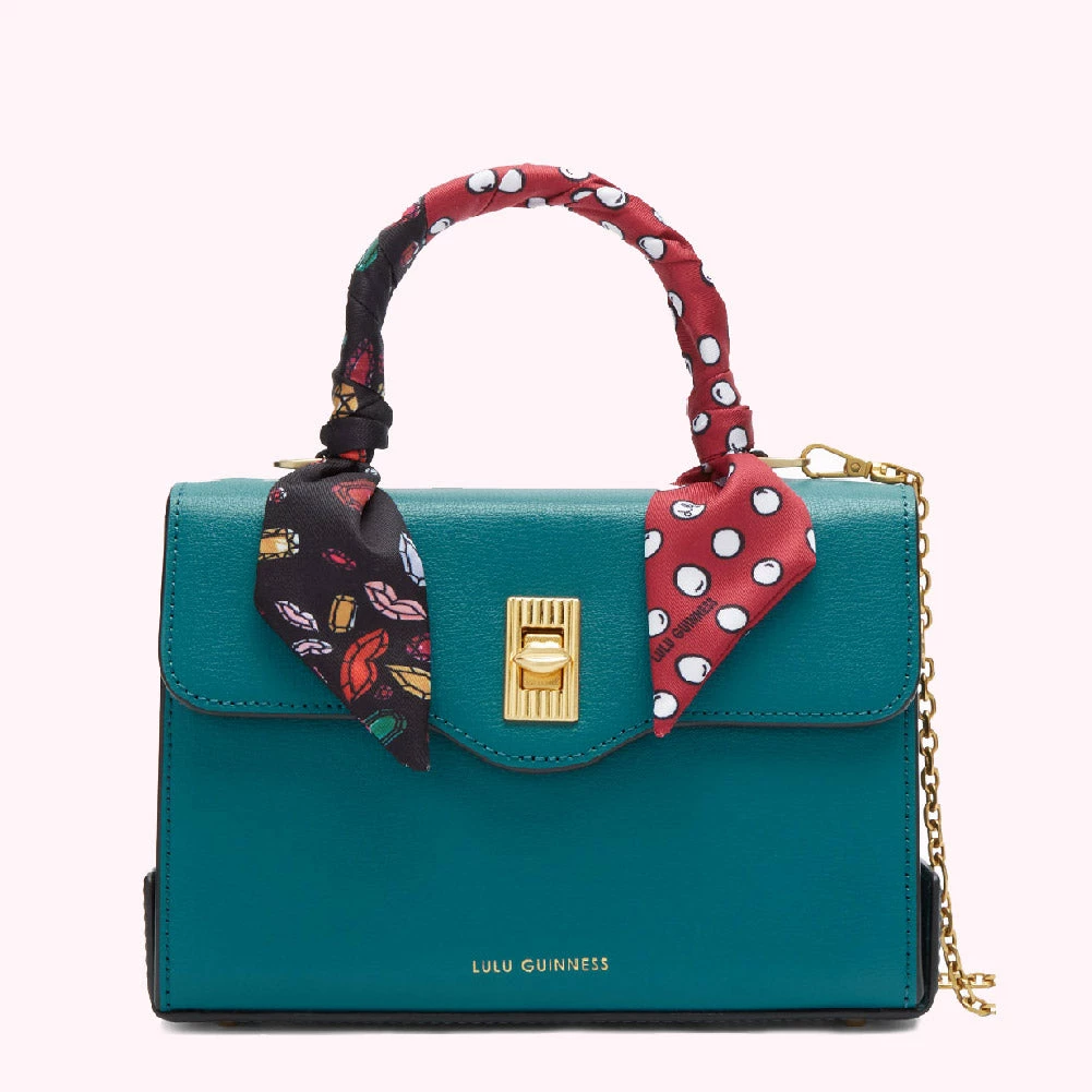 Lulu Guinness EMERALD MEDIUM TURNLOCK QUEENIE HANDBAG BAGS 3 Lulu Guinness EMERALD MEDIUM TURNLOCK QUEENIE HANDBAG BAGS