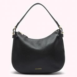 Lulu Guinness BLACK MEDIUM SEYMOUR SHOULDER BAG