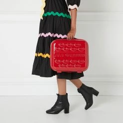 Lulu Guinness Statement Red RED LULU LIPS VANITY CASE 21 Lulu Guinness Statement Red RED LULU LIPS VANITY CASE
