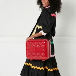 Lulu Guinness Statement Red RED LULU LIPS VANITY CASE 19 Lulu Guinness Statement Red RED LULU LIPS VANITY CASE
