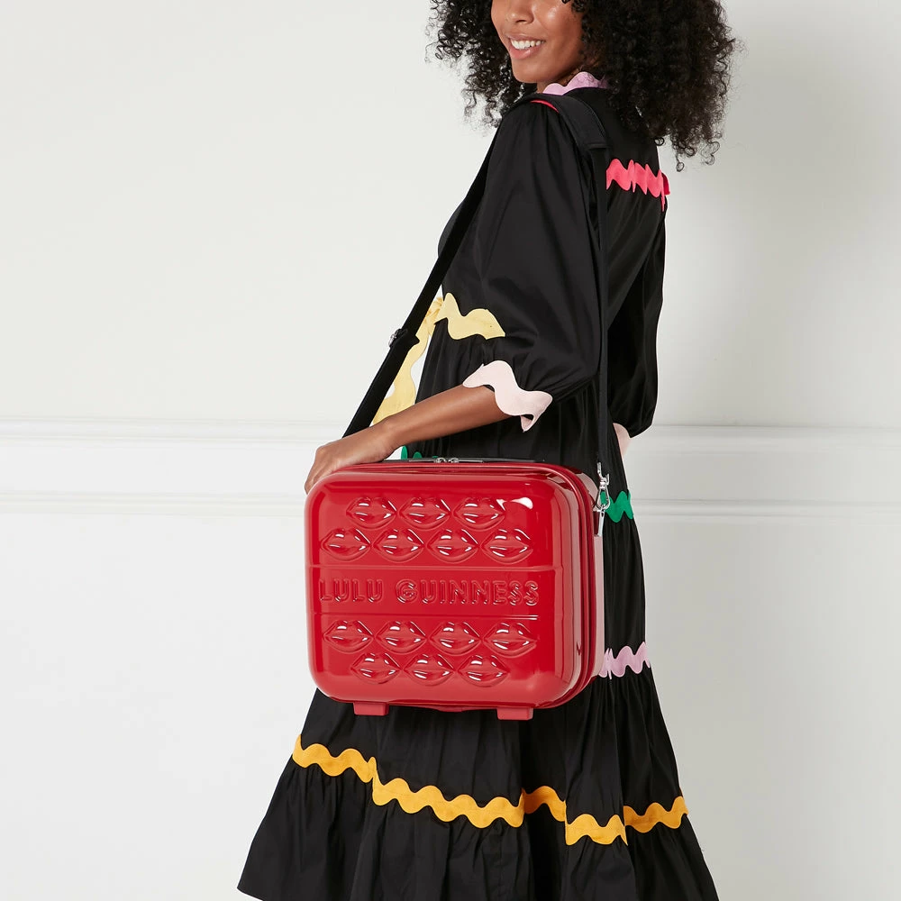 Lulu Guinness Statement Red RED LULU LIPS VANITY CASE 10 Lulu Guinness Statement Red RED LULU LIPS VANITY CASE