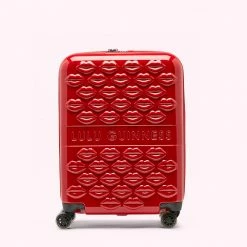 Lulu Guinness RED LULU LIPS CABIN SPINNER CASE
