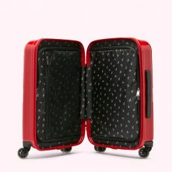Lulu Guinness RED LULU LIPS CABIN SPINNER CASE