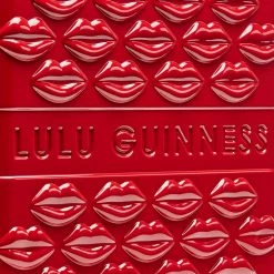 Lulu Guinness RED LULU LIPS CABIN SPINNER CASE