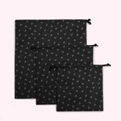 Lulu Guinness BLACK LULU LIPS CABIN SPINNER CASE