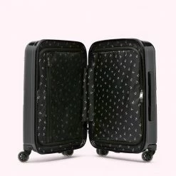 Lulu Guinness BLACK LULU LIPS CABIN SPINNER CASE