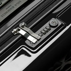 Lulu Guinness BLACK LULU LIPS CABIN SPINNER CASE