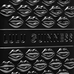 Lulu Guinness BLACK LULU LIPS CABIN SPINNER CASE