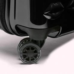 Lulu Guinness BLACK LULU LIPS CABIN SPINNER CASE