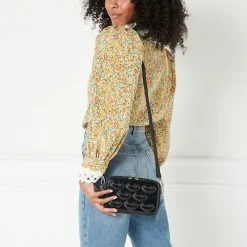 Lulu Guinness BAGS BLACK CABIN ESSENTIALS CROSSBODY BAG