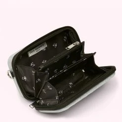 Lulu Guinness SILVER GLITTER CABIN ESSENTIALS CROSSBODY BAG BAGS