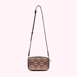 Lulu Guinness CHAMPAGNE GLITTER CABIN ESSENTIALS CROSSBODY BAG