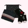 Lulu Guinness Timeless Black BLACK I LOVE LULU COSY TRAVEL SET