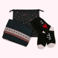 Lulu Guinness Timeless Black BLACK I LOVE LULU COSY TRAVEL SET
